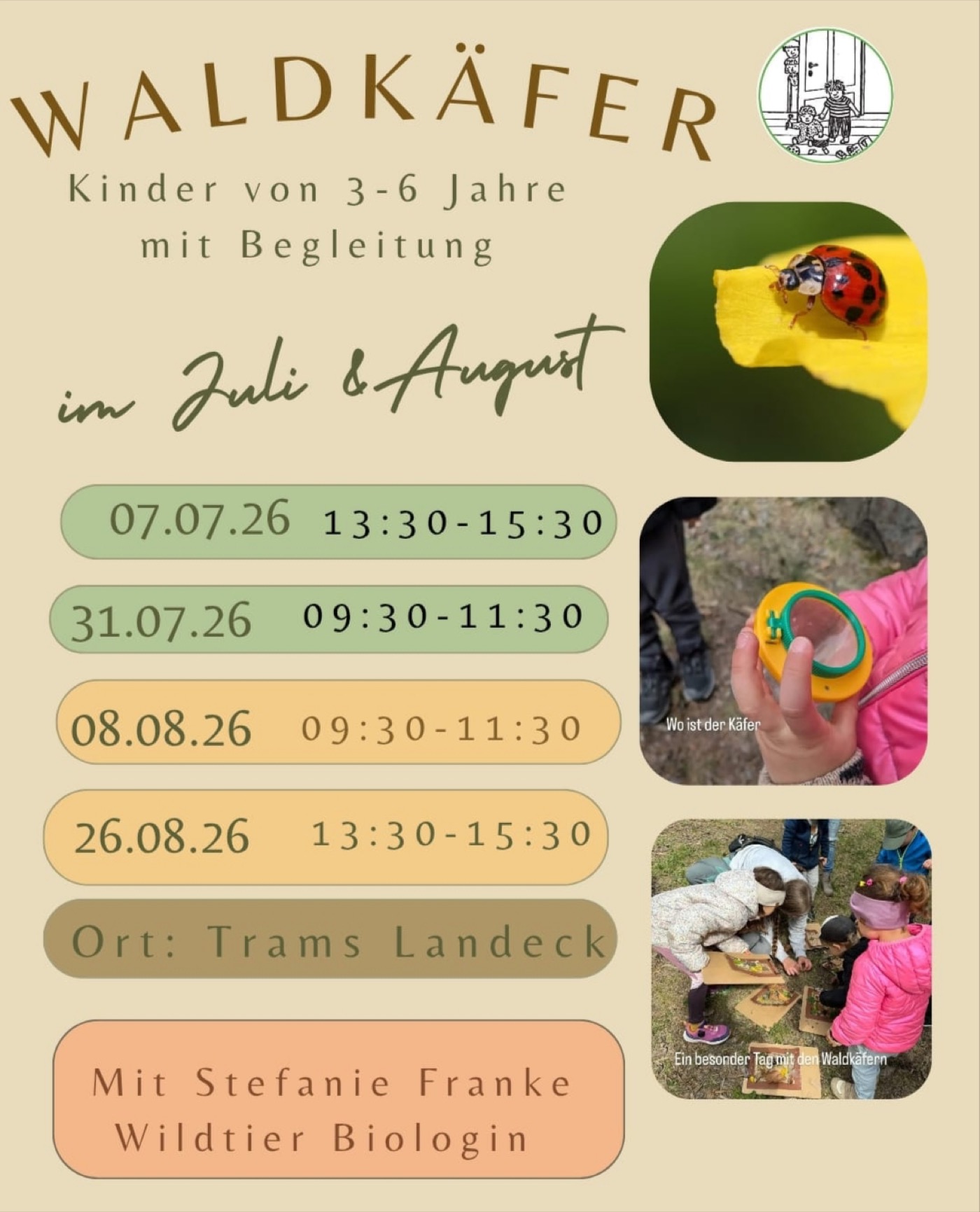 Waldkäfer im August 2028 am 8.8. und 26.8.26