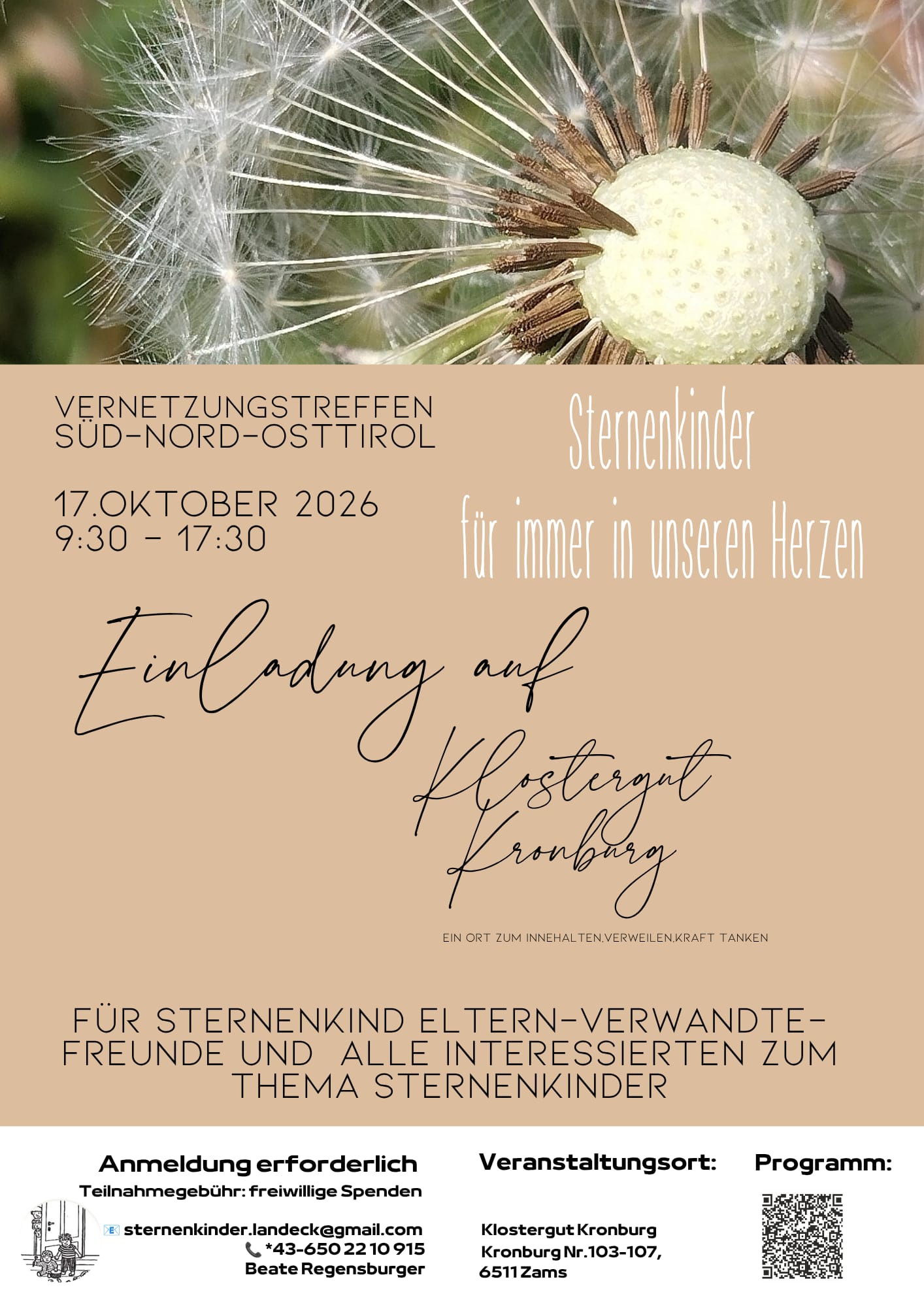 Sternenkinder Vernetzungstreffen 17.10.26 auf der Kronburg