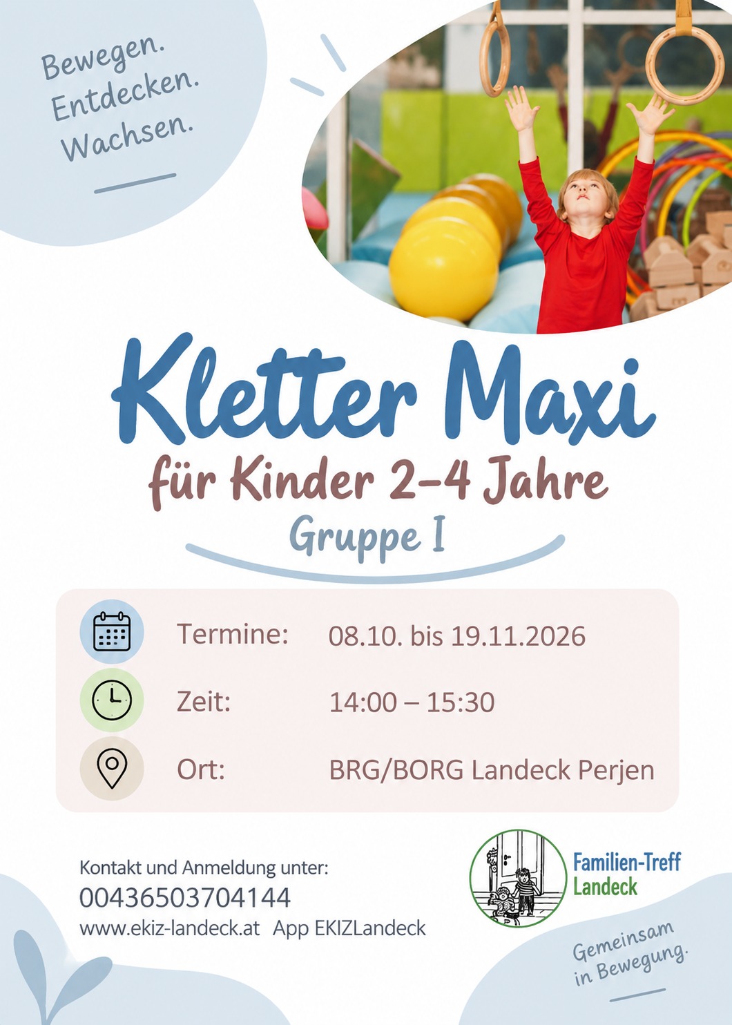 Klettermaxi 2-4 Jahre mit Begleitung Herbst 26