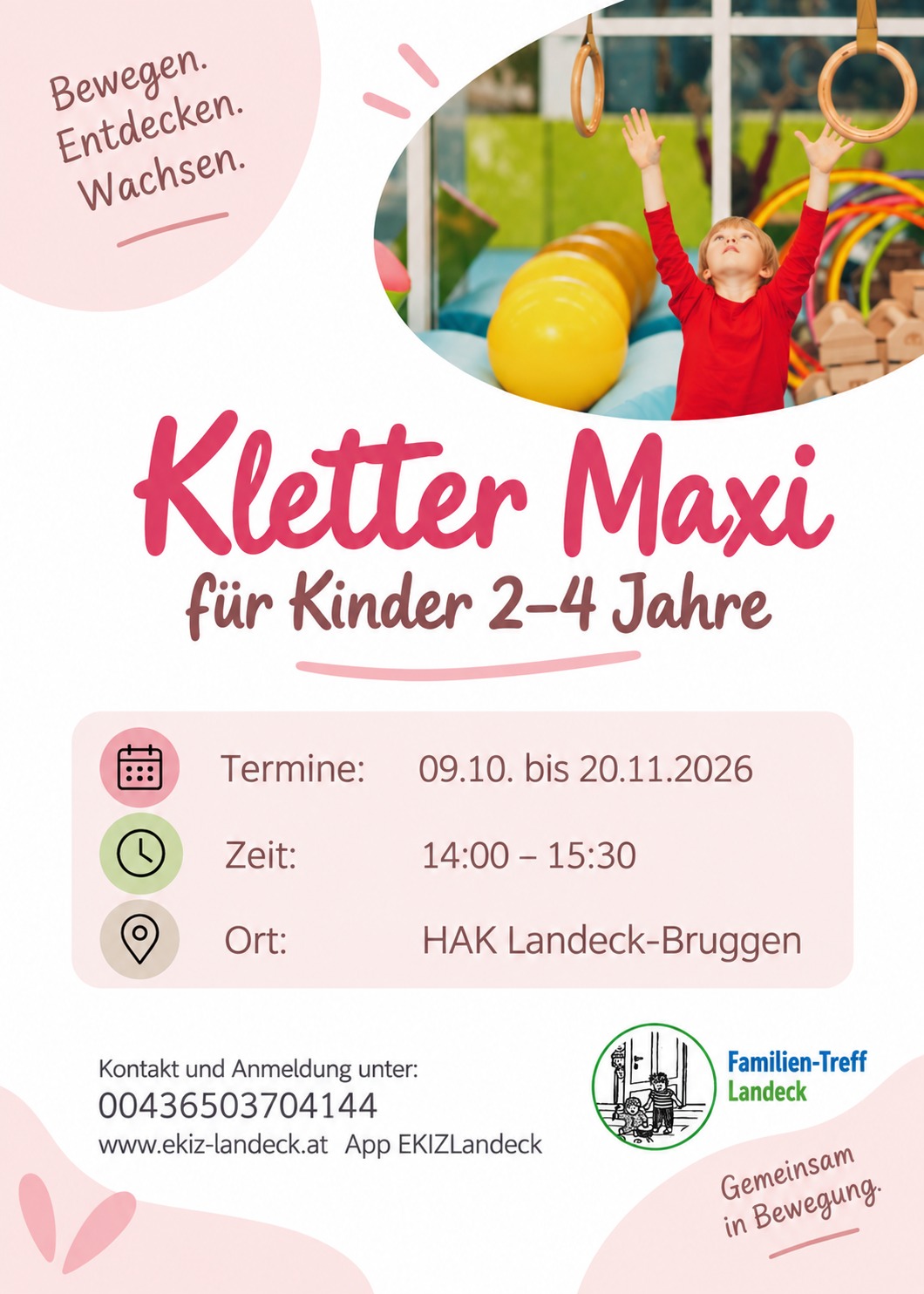 Klettermaxi 2-4 Jahre mit Begleitung am Freitag